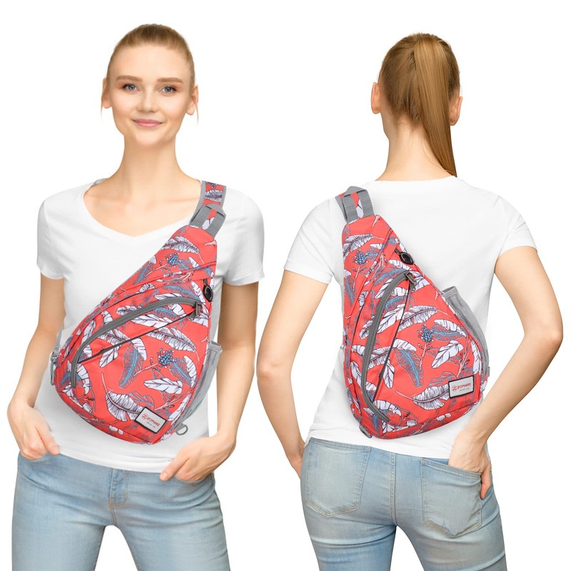 ZOMAKE Sling Bag,Crossbody Sling Backpack Shoulder Chest Bag for Women