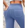 VOOVEEYA Curvy Womens Leggings, High Waisted Yoga Pants with Back