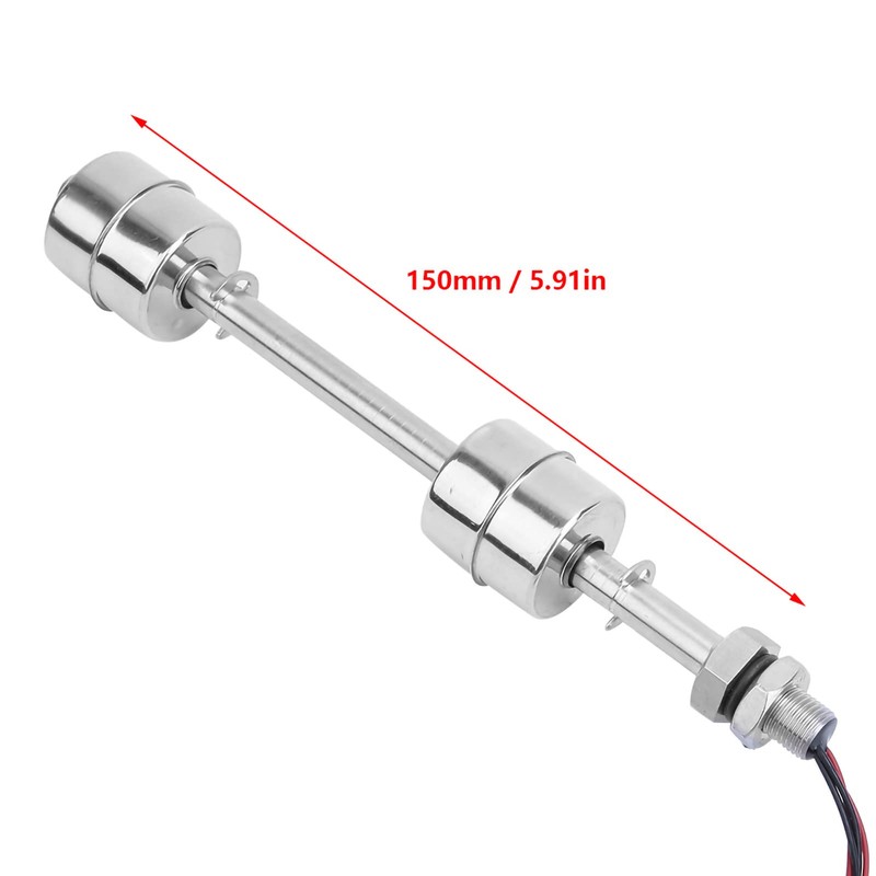 Water Level Sensor, 12V Ball Float Switch, Double Ball Stainless