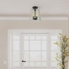 Globe Electric 66000083 2-Light Semi-Flush Mount Ceiling Light, Matte Black,