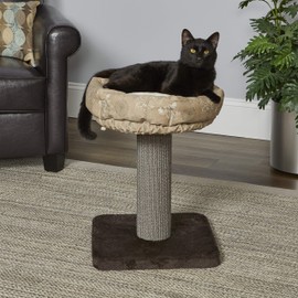 MidWest Sturdy & Fashionable Cat Tree Stylish Cat Tree Features a Removable Cat Bed & Sisal Fabric Cat Scratching Posts for Easy Cleaning 1-Year Manufacturer's Warranty