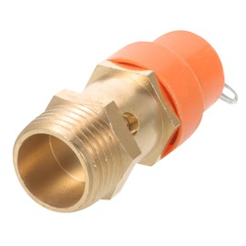 DOITOOL Safety Valve Clear Pipe Air Tank Repair Kit Blower Washing Machine Valve Gauge Vacuum Drain Nozzle Reel Portable Air Compressors External Thread Air Compressor Valves Copper Yellow