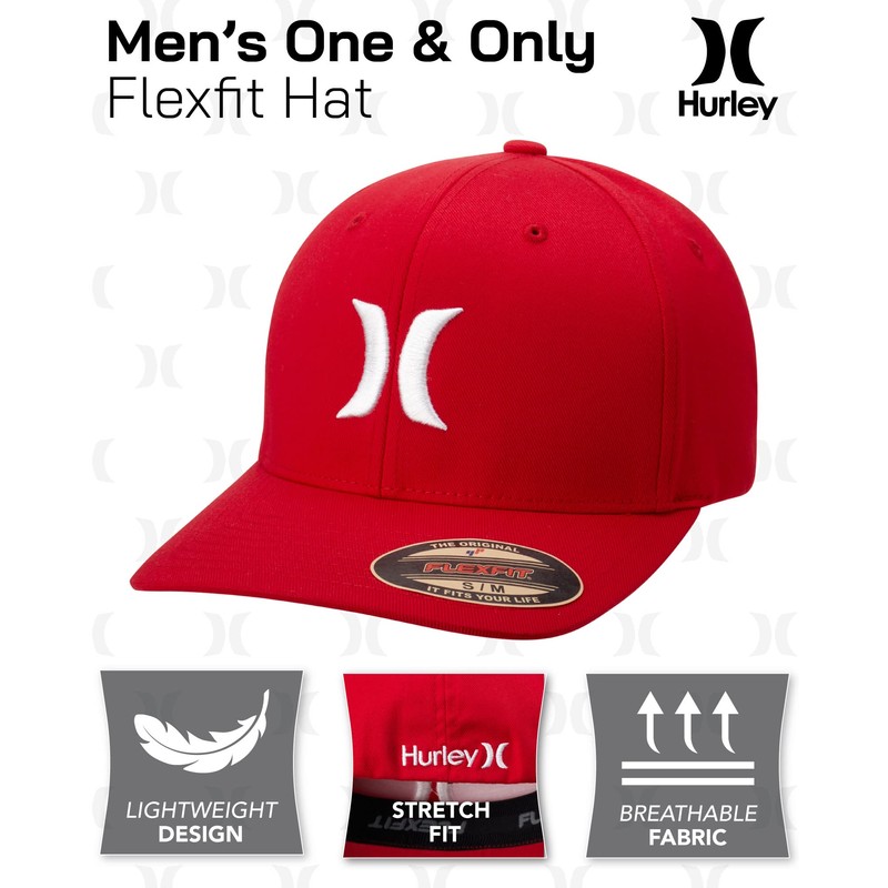 Hurley One & Only - Sombrero para Hombre, Rojo -,