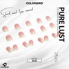 COLORBIRD Short Nail Tips, 24 Pieces, Pink, Nail, Press-On Nails,