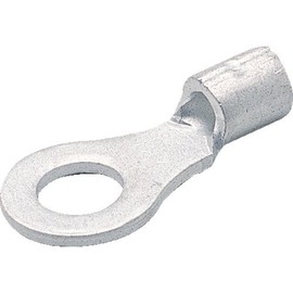 TRUSCO T-R2-6 Bare Crimp Terminals Round Φ2.5 in (6.4 mm) Length 8.5 in (21.5 mm) (45 Pieces)