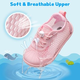 BARERUN Toddler Swim Aqua Socks Quick Dry Barefoot Skin Shoes for Beach Sports Pink 6-12 Months Infant