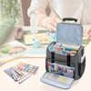 Trunab Rolling Scrapbook Tote Craft Organizers and Storage with Wheels,