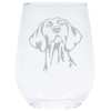 Vizsla themed, dog stemless wine glass, 17 oz.
