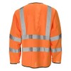 Orange Long Sleeve Vest Hi Vis Viz Reflective Safety Vest