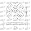 KES Fixed Shower Head 8-inch Replacement Overhead Rainfall Rain Shower