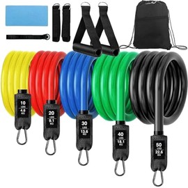 for Resistance Bands for Men & Women Yoga Exercise Work Out w/Handles & Door Anchor
