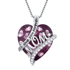 TOUPOP June Birthday Gifts for Mom Sterling Silver Alexandrite Pendant June Birthstone Necklace Jewelry Christmas Mothers Day Birthday Gifts for Women Mom Grandma Nana from Daughter Son