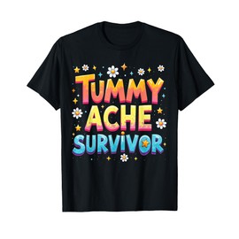Tummy Ache Survivor Shirts Retro Groovy Stomach Ache T-Shirt