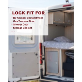 Naissian RV Thumb Cam Lock,Keyless Thumb Twist Operated, for Boat, RV Storage Compartment Baggage Door, Outdoor Shower Lock Latch,1-1/2 Inch, Pack of 1