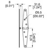 Penn Elcom Zinc Strap Hinge (4 Inch Zinc Strap Hinge)