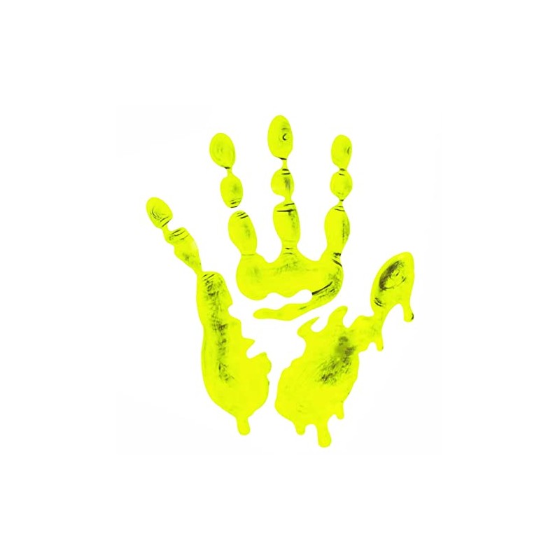 BIKE-label Car Motorcycle Sticker Zombie Hand Neon Yellow 400099VA
