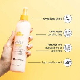 milk shake Leave-In Conditioner Spray Detangler for Natural Hair - Protects Color Treated Hair and Hydrates Dry Hair For Soft and Shiny Straight or Curly Hair, 11.8 Fl Oz