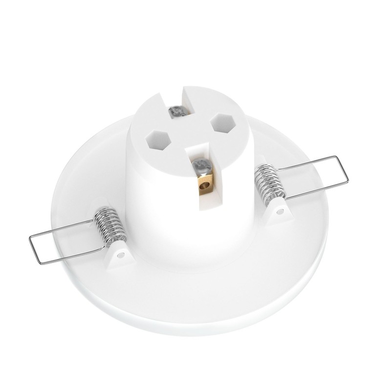 ledscom.de Deckeneinbauleuchte TELA, Porzellan, weiß glänzend, rund, 99mm Ø, 1x