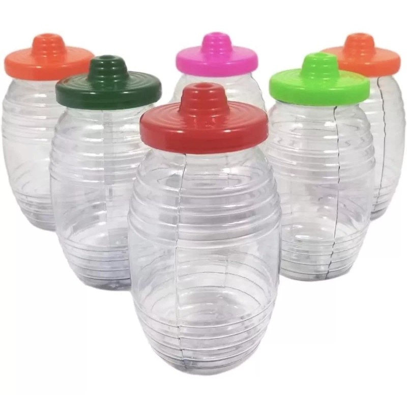 Mini Vitrolero De Plastico Dulcero 2lt Tapa De Chupon 50pzs.