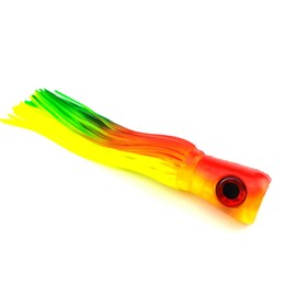 Lobo Lures Big Chugger 9 Inch Soft Head Double Skirted Marlin & Tuna Lure (Rainbow)