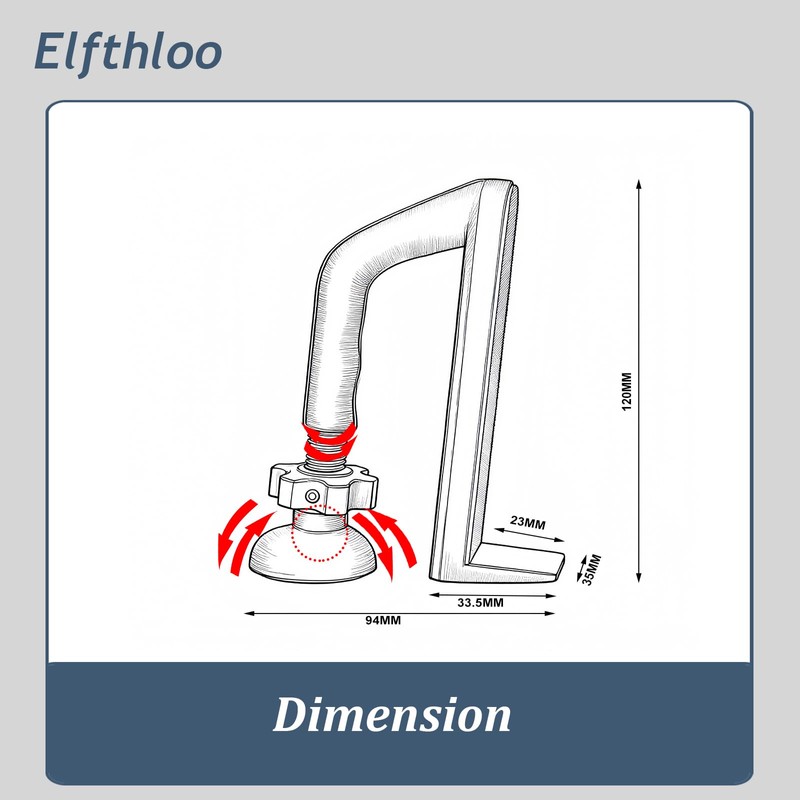 Elfthloo Portable Door Lock Travel Security, Black Anti-Theft Stopper