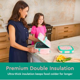 Bentgo - Bolsa de almuerzo para niños, duradera y con doble aislamiento para niños de 3 años; sostiene lonchera, botella de agua y aperitivos; tela resistente al agua fácil de limpiar y múltiples