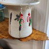 Candy Cane Christmas Earrings Sterling Silver