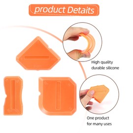 3 Pcs Silicone Caulking Tool Set, Sealant Grout Finishing Tools for Kitchen Bathroom Floor, Professional Caulking Tools Kit, Reusable caulk Smoothing Applicator, Easy to Use Caulk Finishing Tool Set.