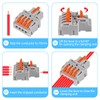 MELIFE 20pcs Lever Wire Connectors, 1 in 4 Out Connectors