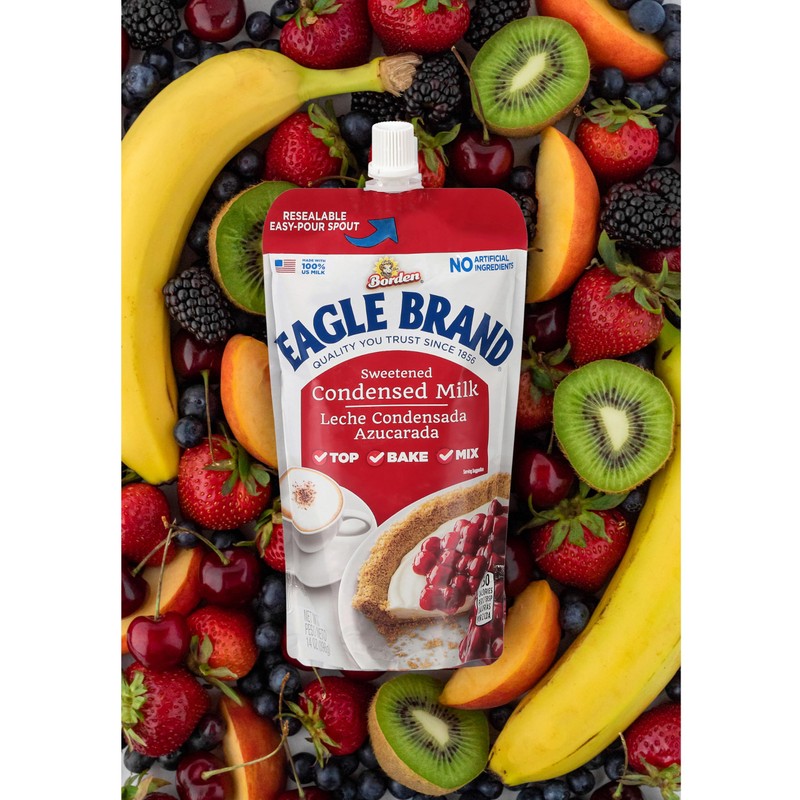 Eagle Brand Sweetened Condensed Milk, 14oz Pouch, Pack of 6