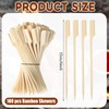 JIYIN Pack of 100 Barbecue Sticks, 15 cm Bamboo Skewers,