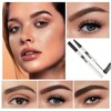 Eyebrow Pencil with Eyebrow Gel,Dark Brown E-yebrow Pencil,2-In-1 E-yebrow Pen
