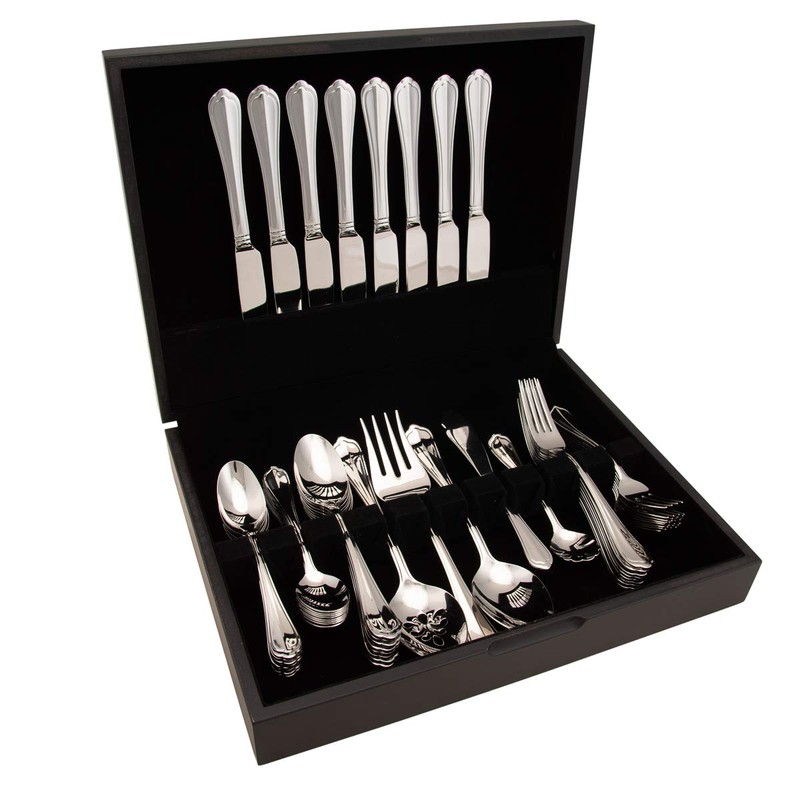 Hampton Forge Brooke 54 Piece Flatware Set with Wood Chest