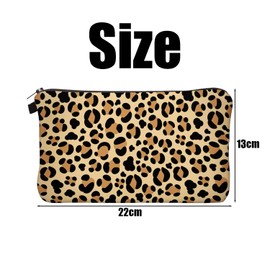 1 Leopard Print Cosmetic Bag Retro Cosmetic Bag Large Capacity Storage Bag Women Toiletry Bag Travel Accessories