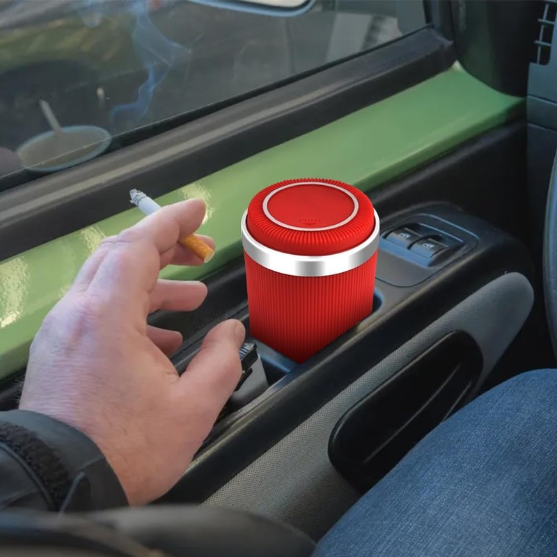 Chingde Ashtray, Car Ashtray, Ashtray with Lid, Ash Tray, 2Pcs