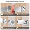 Lpraer 2 Cabinet Lock 3-Digit Combination Lock Hasp Lockable 135