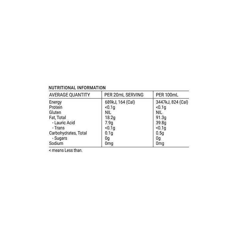 Melrose Organic Flavour Free Coconut Oil, 325 ml