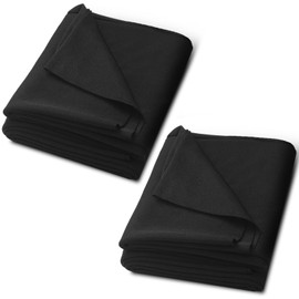 Fanfanwin 2 Pcs Black Tulle Subwoofer Speaker Grill Cloth Stereo Fabric Replacement Acoustically Transparent Speaker Cover Fabric for Home Speaker Stage Audio KTV Boxes Repair (60" X 36")