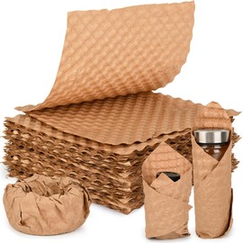 CENBEN 48 Sheets Honeycomb Packing Paper Cushioning Wrap, 29x30cm Bubble Paper Wrap, Packing Materials for Storing Delicate Items Moving Shipping, Alternative to Plastic Bubble Filler