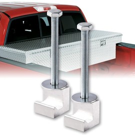 PIT66 Truck Tool Box Mounting Kit Comes with Fastening Nuts 1 Pair Universal Truck Tool Box Tie Downs Accessories Rail Mounting Kit Clamp Tiedown