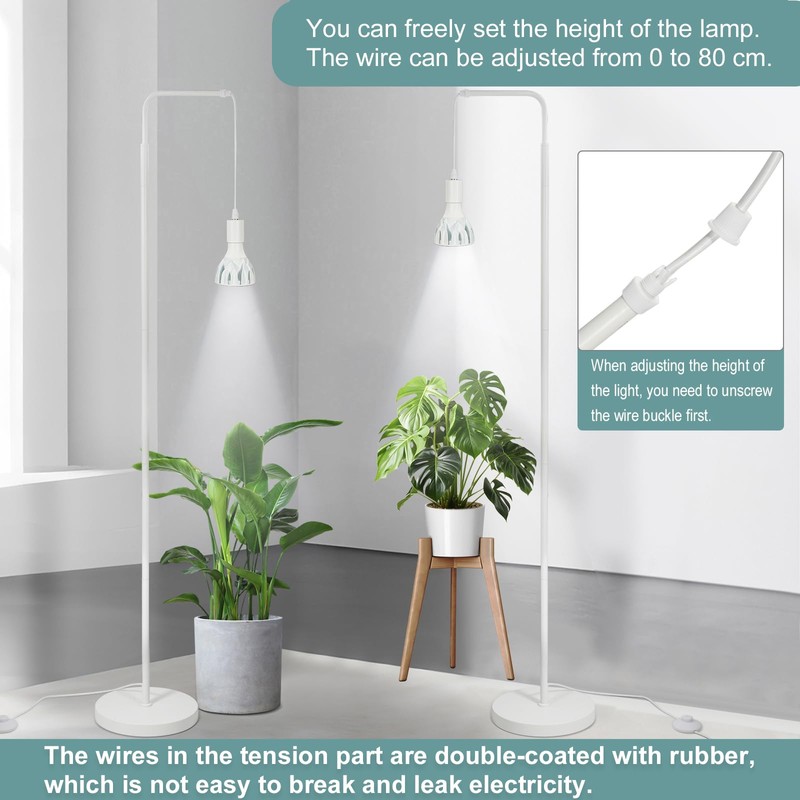 Aiwode Light Lift Stand, Floor Stand for Plant Cultivation, Socket