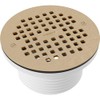 PROFLO PF42846 6" Brass Grate with 4" Adjustable Drain -