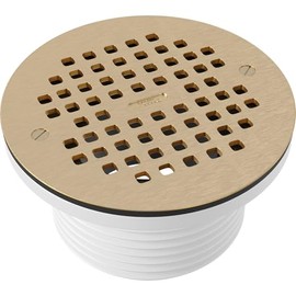 PROFLO PF42846 6" Brass Grate with 4" Adjustable Drain - Brass
