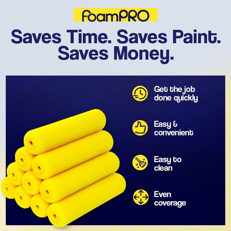 FoamPRO 75RS Slim Trimmer Roller Refills, 6" x 3/8" -