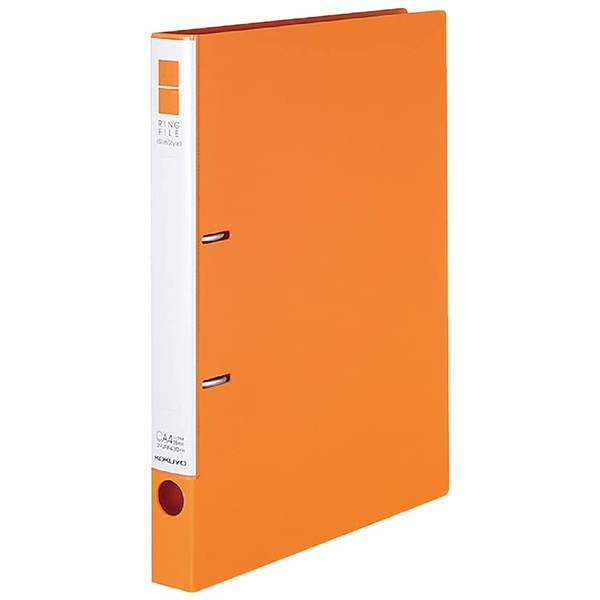 Kokuyo Ring File, Slim Type PP Sheet Cover, A4 Size, orange