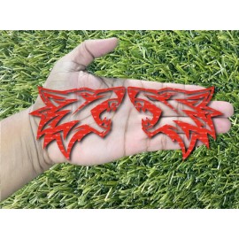 Badge Addictz Lime Green Eyes Coyote Emblems Badges Racing Glossy Black Aggressive New Custom