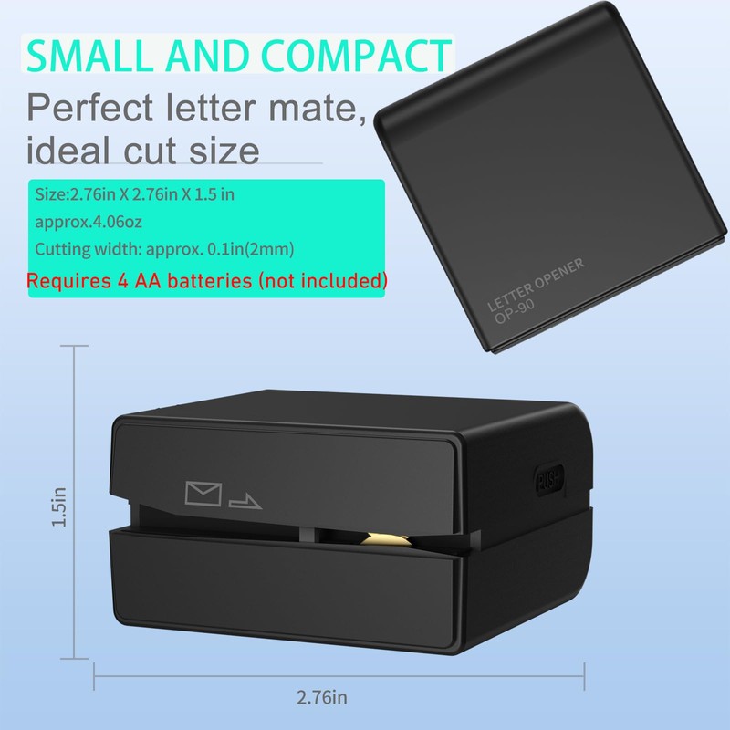 Electric Letter Opener - Battery Operated Envelope Opener for Quick