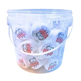 WBB Marshmallows Large Bucket | Individually Wrapped Toasters | 50 units | Printed Designs | Great for sharing | Ideal for s'mores (Large Bucket)