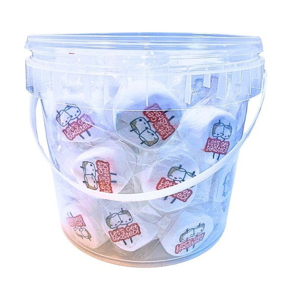 WBB Marshmallows Large Bucket | Individually Wrapped Toasters | 50