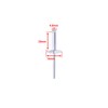 Large Flange Blind Rivets, Aluminum,Flange Diameter 3/16" (4.8mm) Pop Rivets